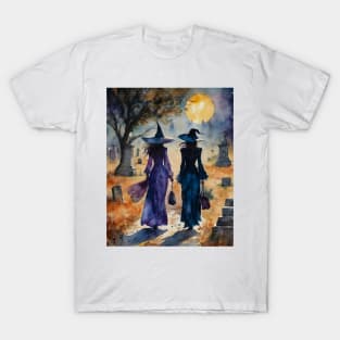 Best Witches on Their Favourite Stroll (through a graveyard) T-Shirt